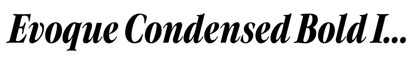 Evoque Condensed Bold Italic
